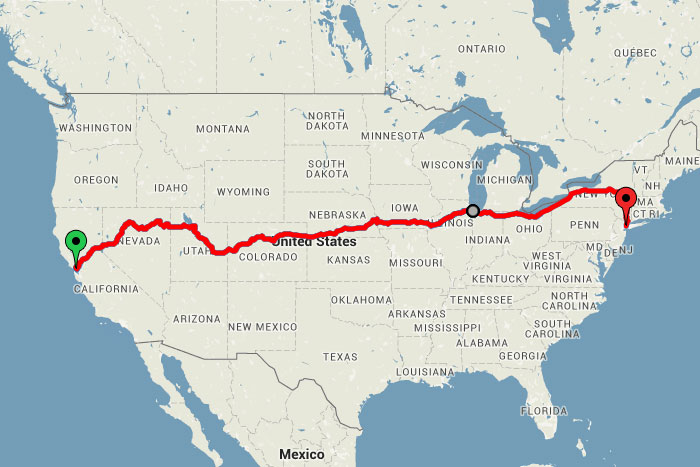 travel across the us by train