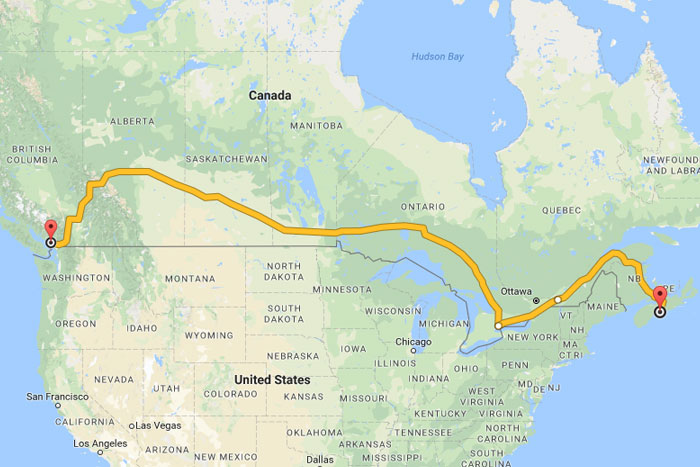 canada travel by train