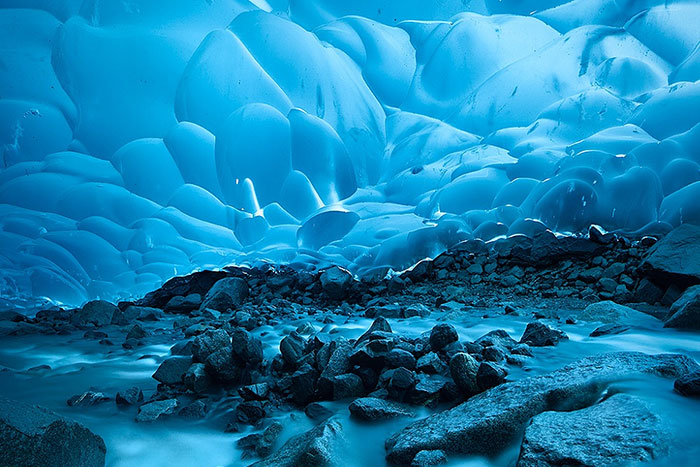 dark ice cave