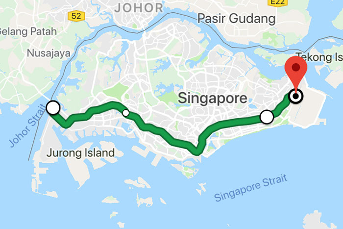 1.5 Hours Across Singapore by Train